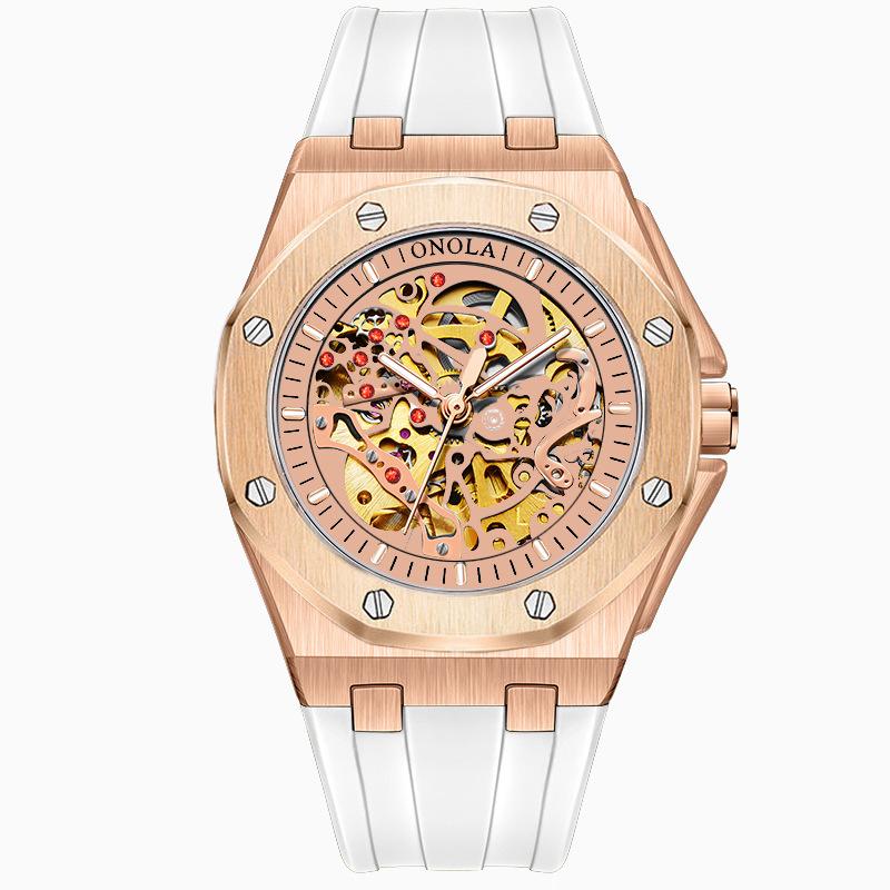 Mechanische Uhr Herren Neue Silikonband Wasserdichte Studentenuhr