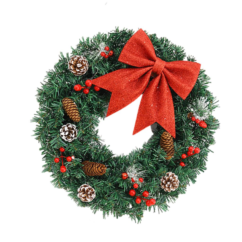 Artificial Wreath for Front Door Party Table Centerpieces Light up Christmas Wreath for Indoor and Outdoor Decoration
