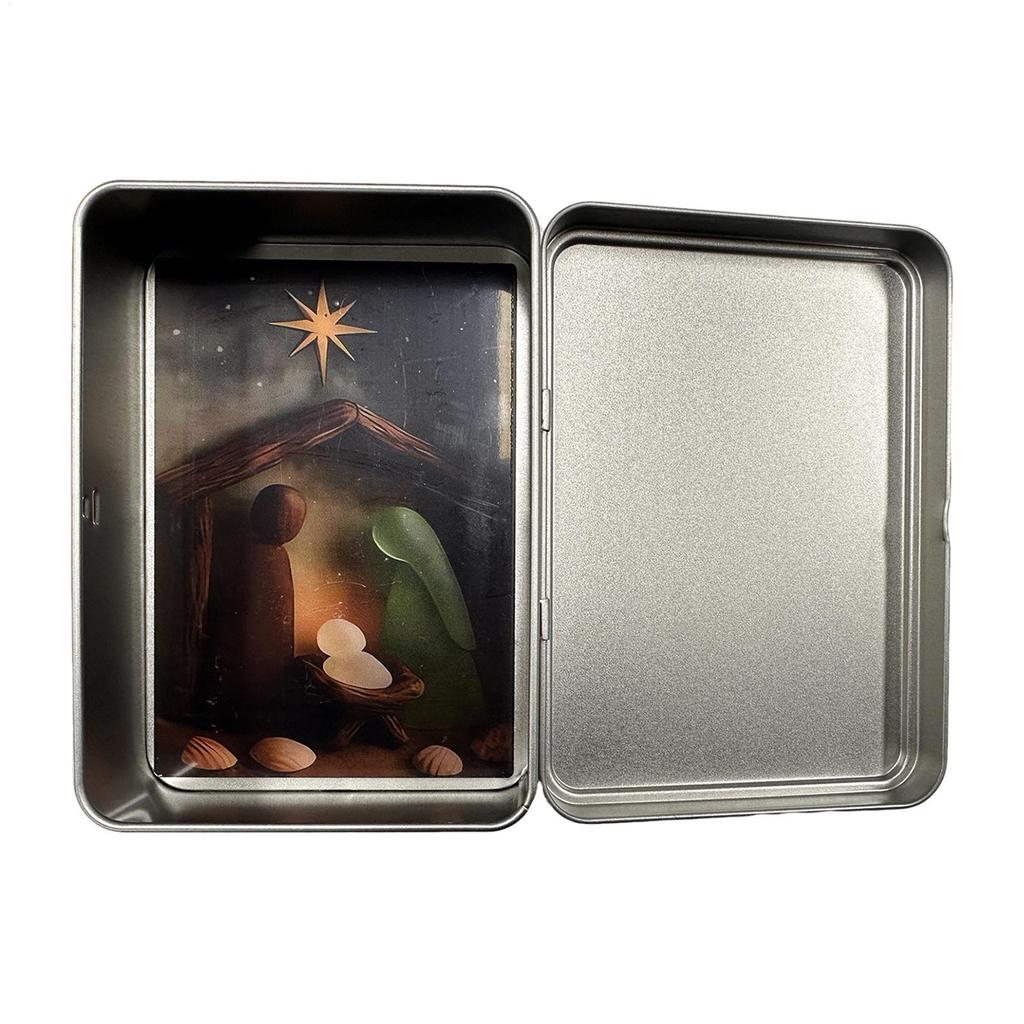 Christmas Nativity Jesus Nativity Set Family Nativity Scene Handmade Cabin Box Theater Desktop Ornaments For Xmas Decor