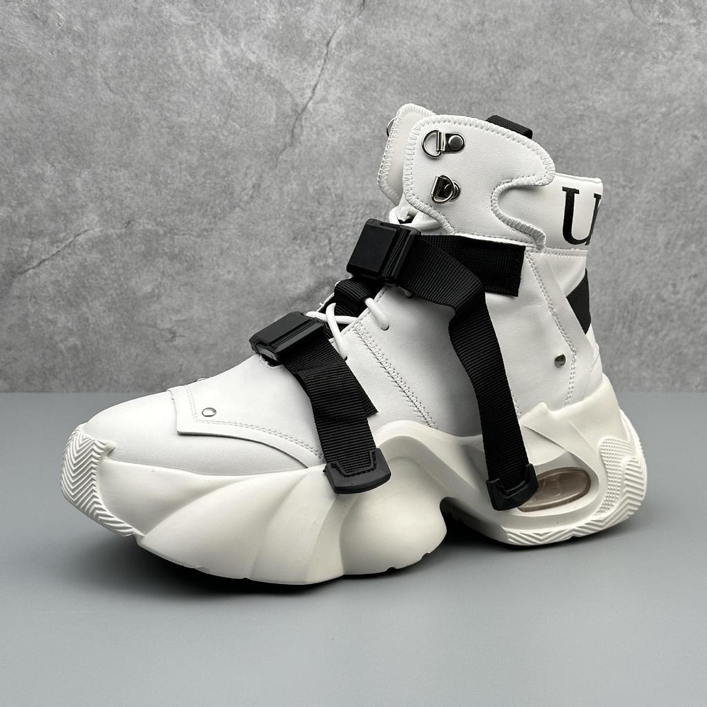 Europäische Herren High-Top Schwarze Sneaker: Frühling 2025 Trend, Größenerhöhend und Stilvoll