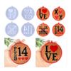 Various Symbols Keychain Silicone Mold with Hole Keyring Pendant Handmade Mold Valentine's Day Birthday Gift Jewelry