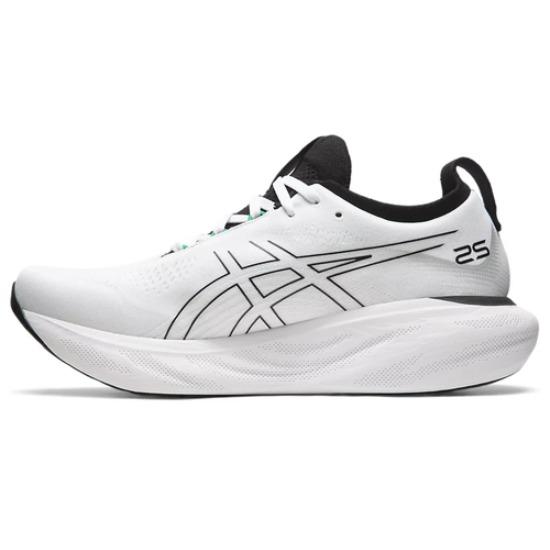 

ASICS Gel Nimbus 25 White Black Green 1011B547-103 EU 40.5 чёрный/белый