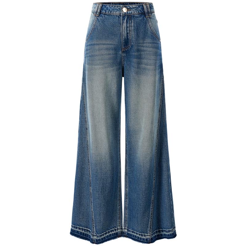

Giovanni Valentino Women s Wide-Leg Denim Pants L
