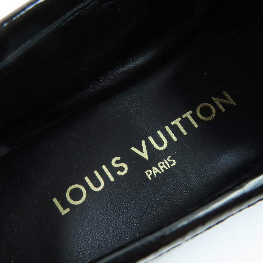 Louis Vuitton Slipper schwarz Lackleder Damen 35.5 Gebraucht