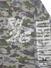 YEEL Yl Studded Off-Shoulder Sweatshirt Camo Gray