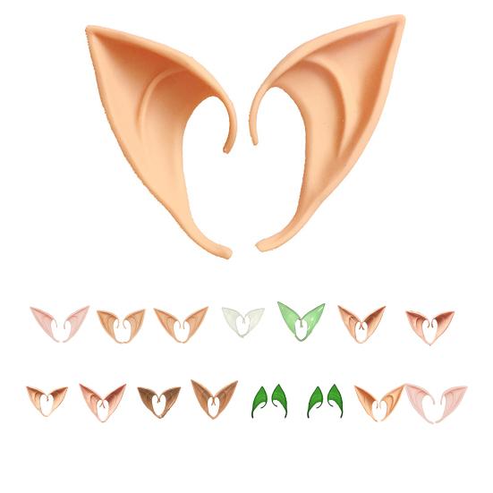 1 Pair Cosplay Costume Elf Ears Mysterious Creative Emulsion Latex Angel Ears Halloween Decoration