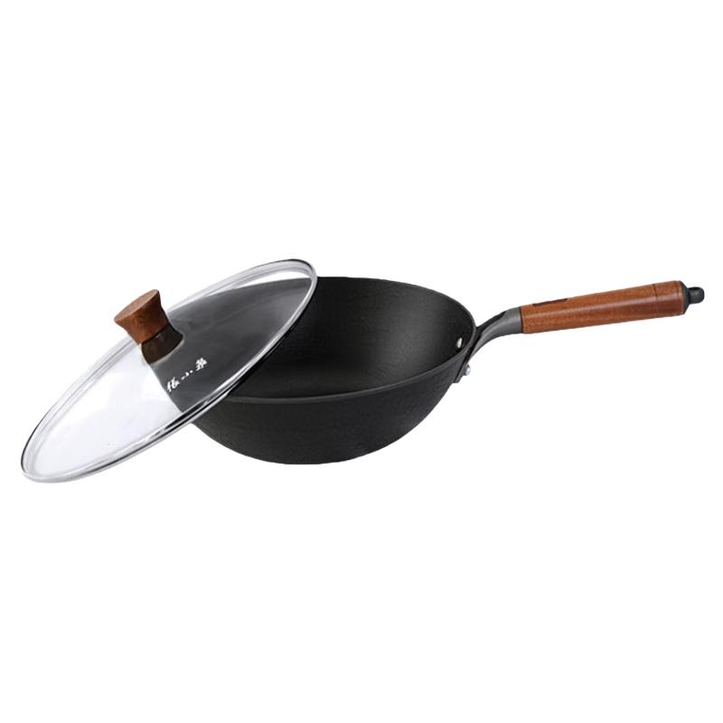 Zhang Xiaoquan 32cm Cast Iron Flat-Bottom Wok