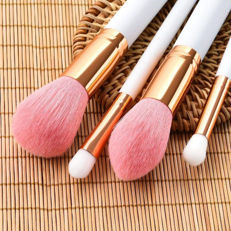 Stroke of Beauty - Set of 10: Makeup Brush with Wooden Handle
