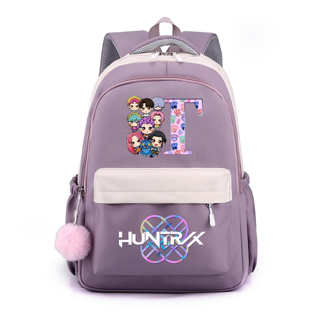 26 English Letter K-Pop Printed Backpack for Teenger Student Girl Boy Schoolbag Bookbag Kid Gift Women Large Capacity Waterproof Travel Bag Rucksak