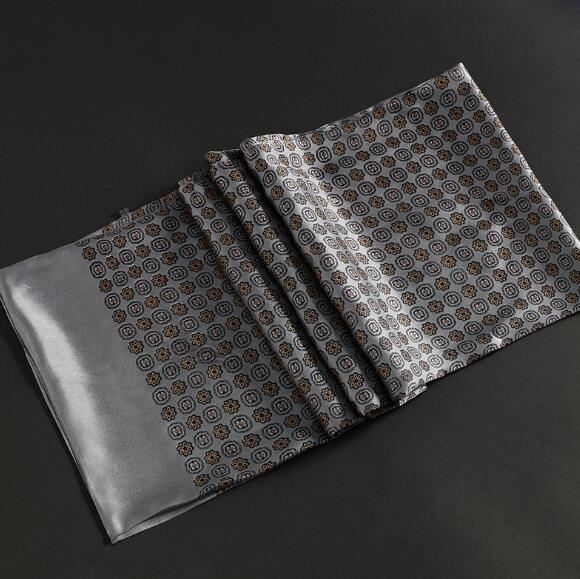 100% Natural Silk Double Layer Cravat Men's Silk Printed Long Scarf Premium Gift for Men 28x160cm