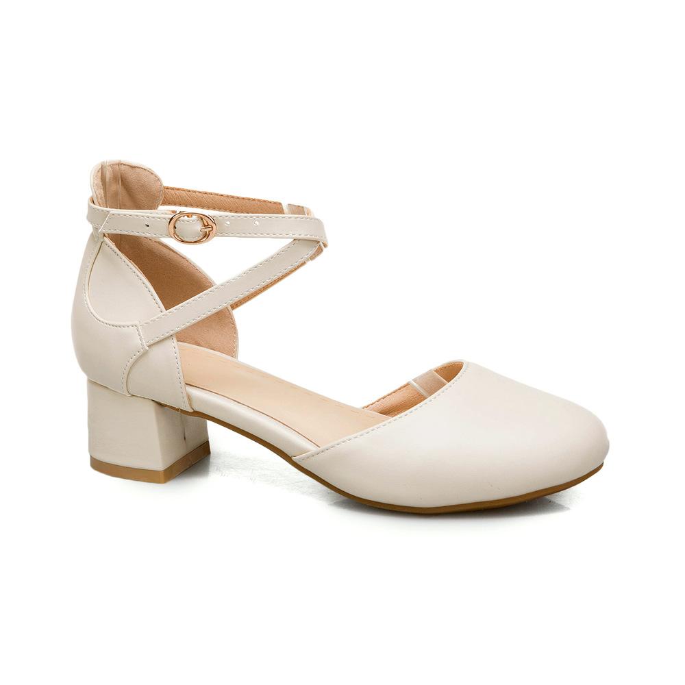 

Girls High Heels Shoes Kids Sandals Wedding Party Mary Jane Princess Shoes Women Comfort Chunky Heel Round Toe Shoes Size 30-43 43(26.5CM)