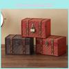 Wooden Car Storage Organizer Lockable Medicine Box With Retro Password Woven