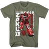 Gundam Zaku II Men T Shirt Char MS-06S Manufactured by Zeonic