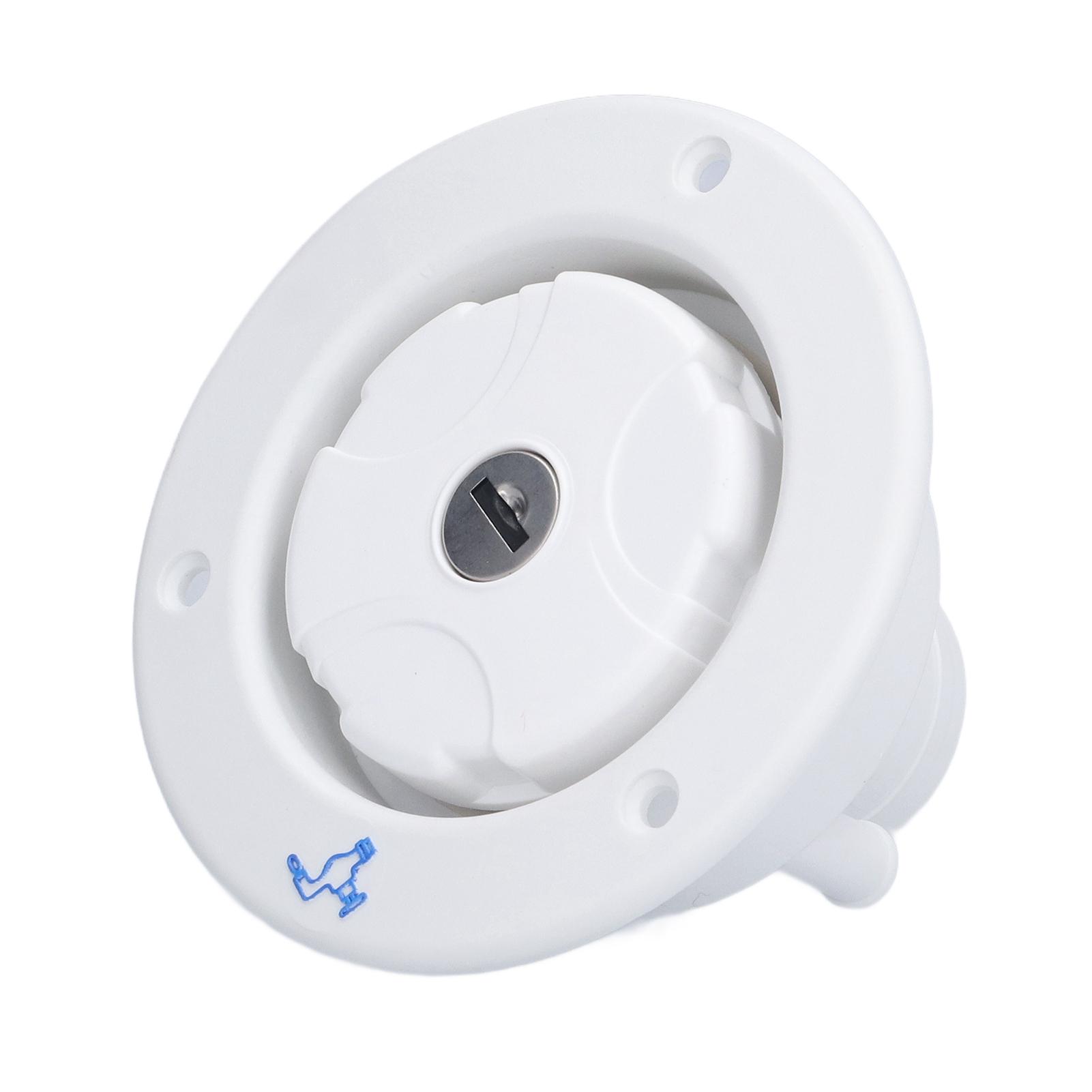 

Gravity Water Fill Inlet with Key Lock White PP Plastic for RV Motorhome Trailer