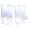 Finch Easy To Install Parakeet Acrylic Bird Feeders Cage Accessories Parrot Feeding Bowl Dispenser