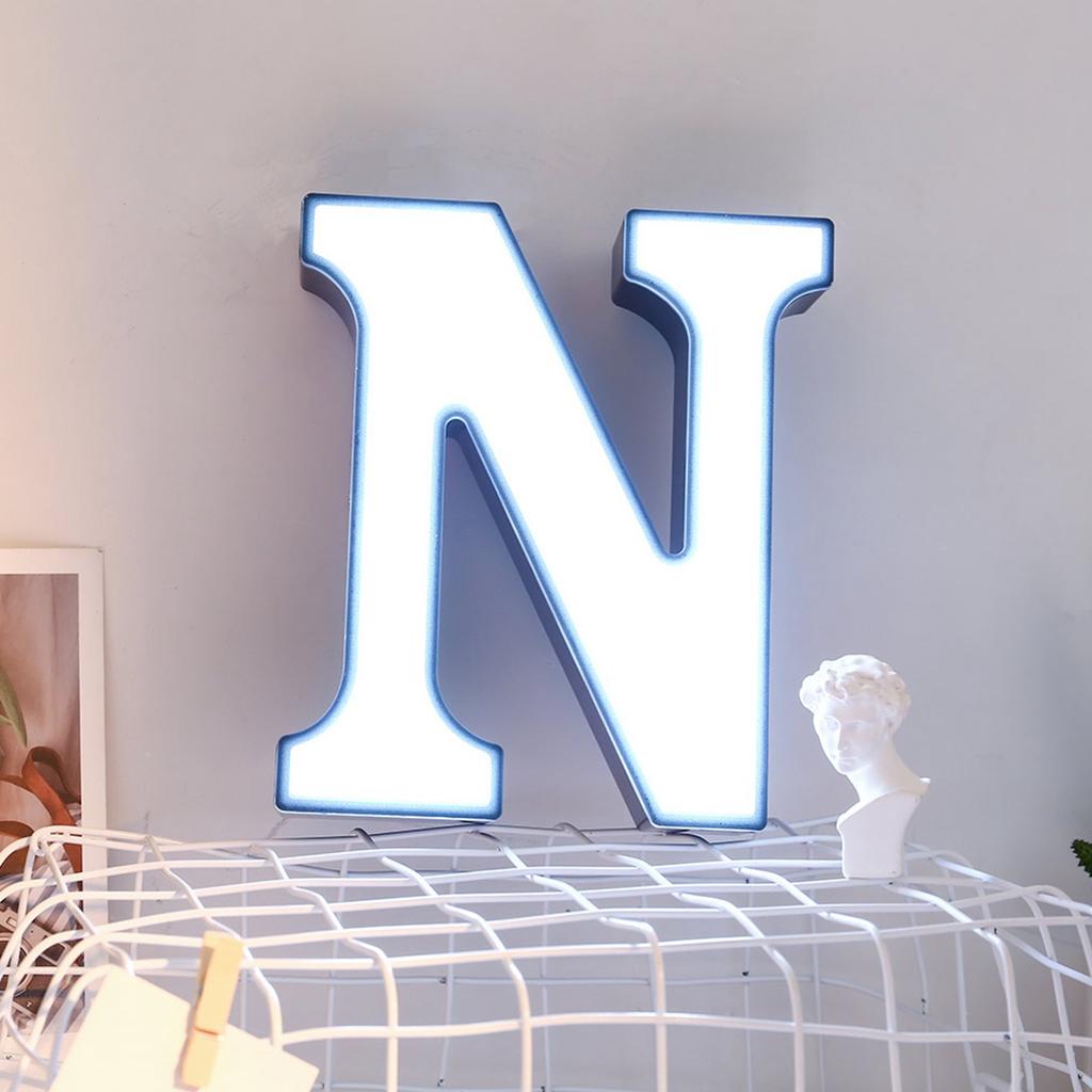 Plastic LED 26 English Alphabet Night Lamp Letter Shape Decoration Light for Birthday Propose