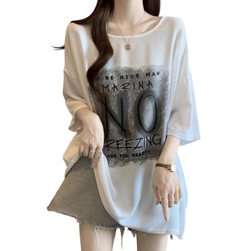 La Chapelle Women s Summer Letter Print T-Shirt M