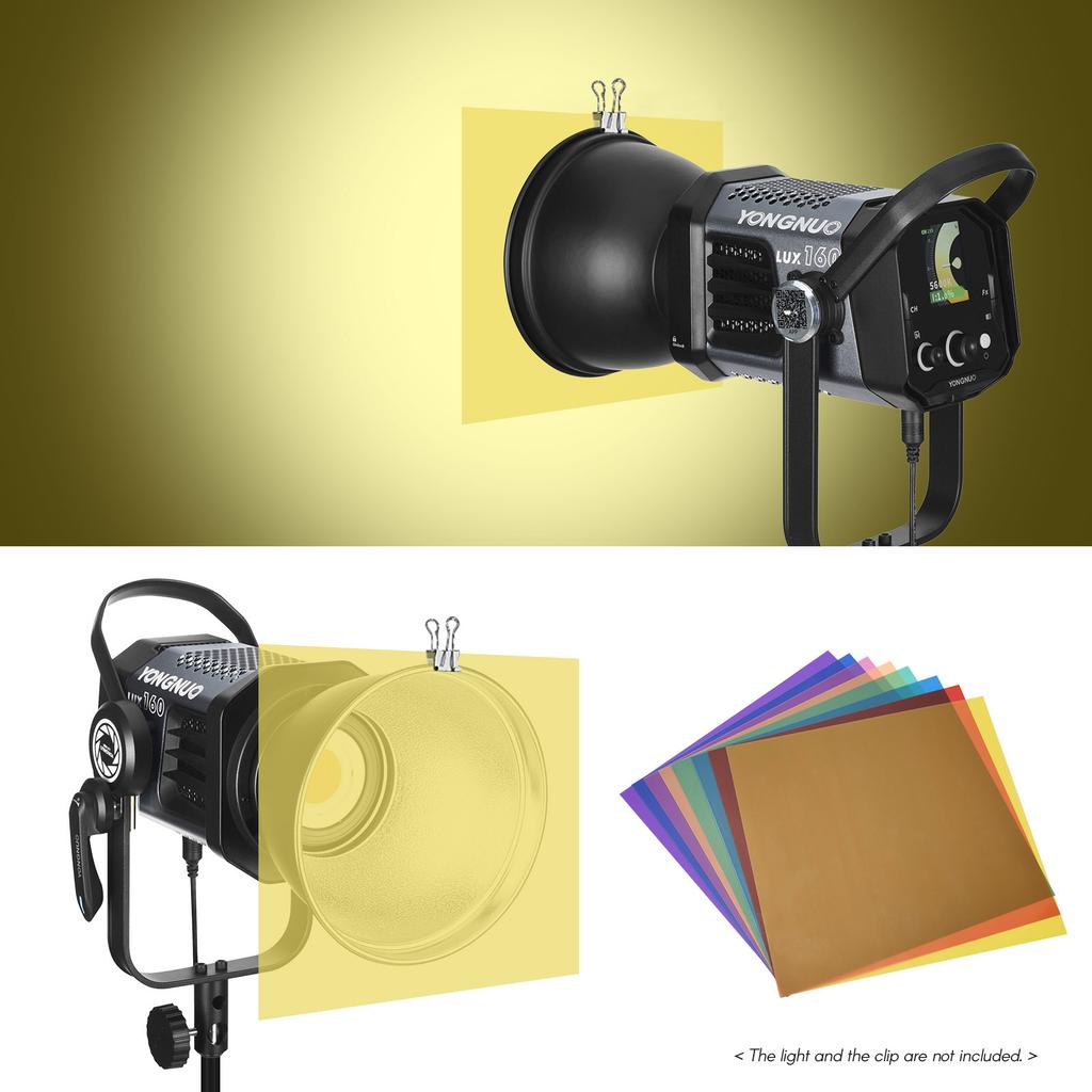 8 ColorsCelsiusset Transparent Gel Lighting Filter 30 * 30cmCelsius 12 * 12in Coloured Overlays Tinted Correction Gels Light Filters Plastic Sheets Fo