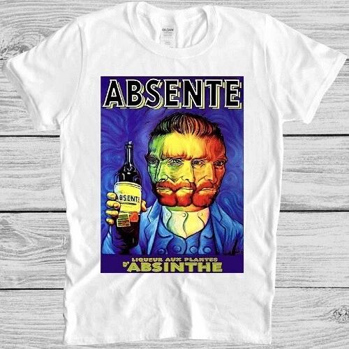 Absinthe T Shirt Vincent Van Gogh Funny Vintage Cool Gift Tee M151 M