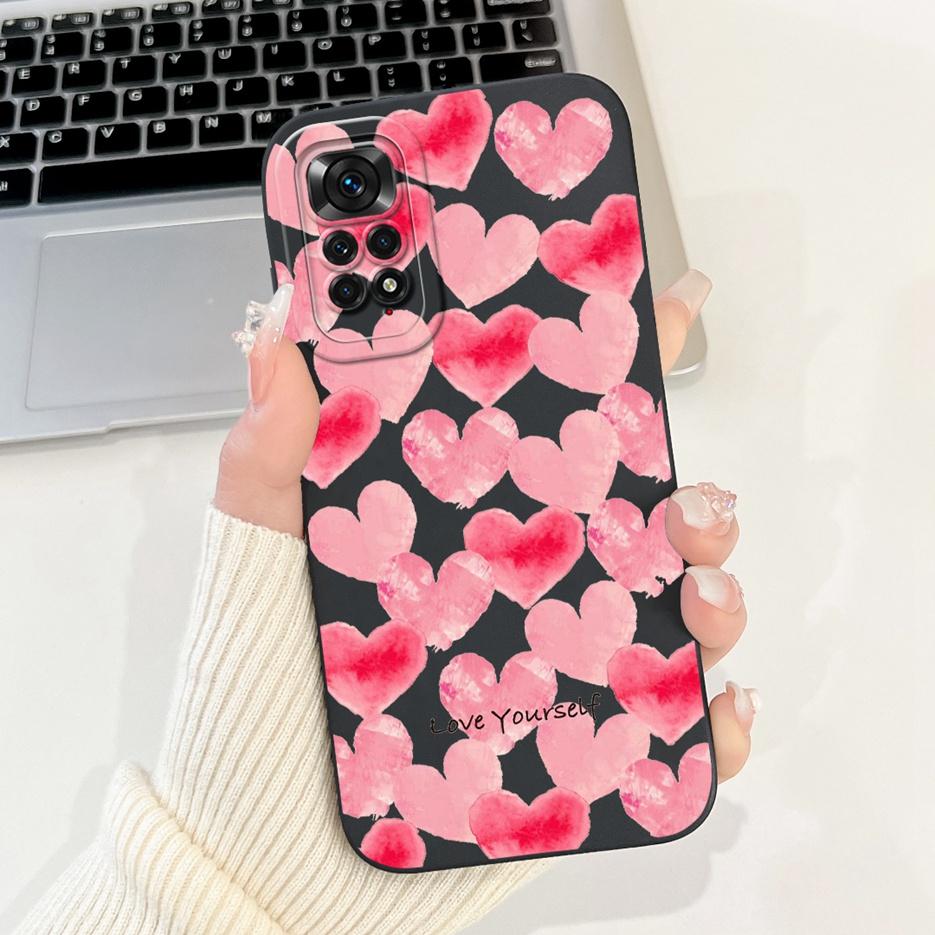 For Xiaomi Redmi Note 11 4G Case Note 11S Luxury Flowers Candy Painted Cover Soft TPU Shell For Redmi Note 11 Pro Plus Case Bags