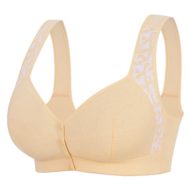 XL-7XL Front-closure Bra Plus Size Wirefree Vest Underwear Push Up Breathable Soft Bralette