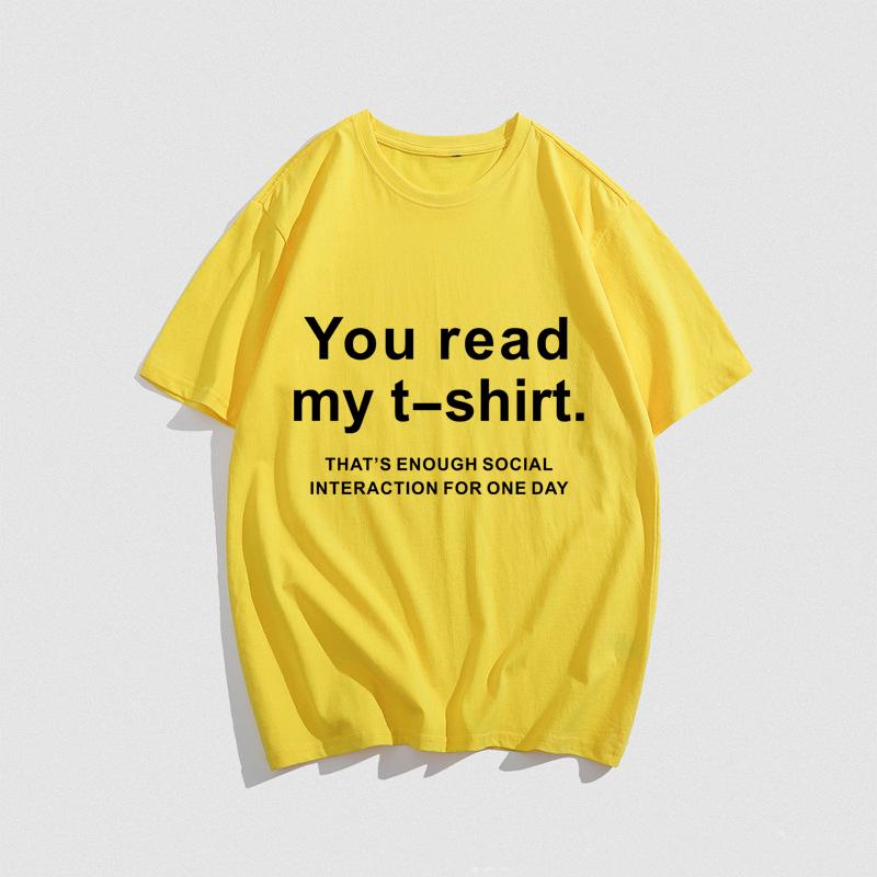 Citiți-mi tricoul Letter Street Hip Hop Tricouri Imprimate Femei Bumbac Marca Mânecă scurtă Respirabil Îmbrăcăminte casual pentru femei