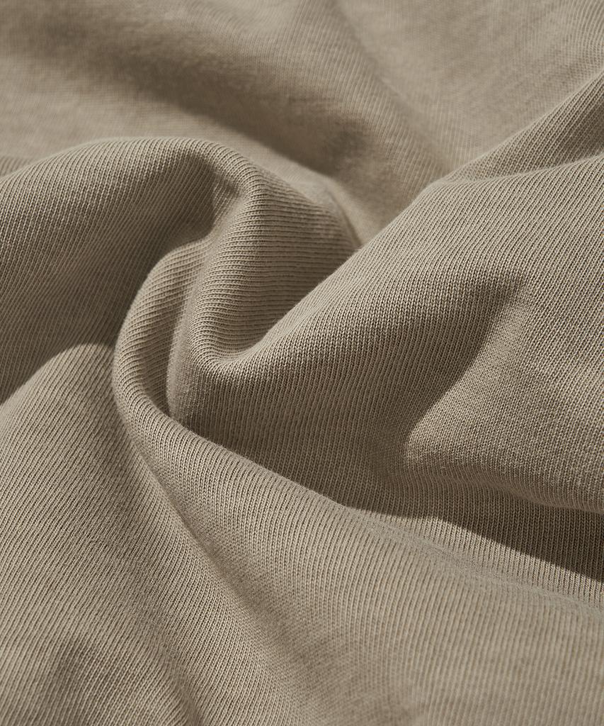 Welteoigseupelimeonteu Overdyed Trail Stitch Long Sleeves T-Shirt_Beige