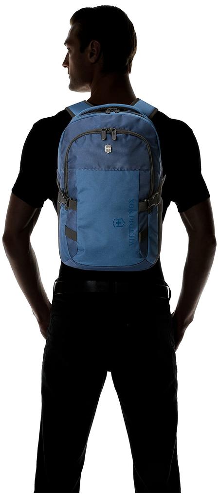 Victorinox Vx Sport EVO Compact with Laptop Bottle and Trolley Blue Backpack, Multifunctional, 20L, 16-inch Sleeve, Holder, Sleeve, [Product Code