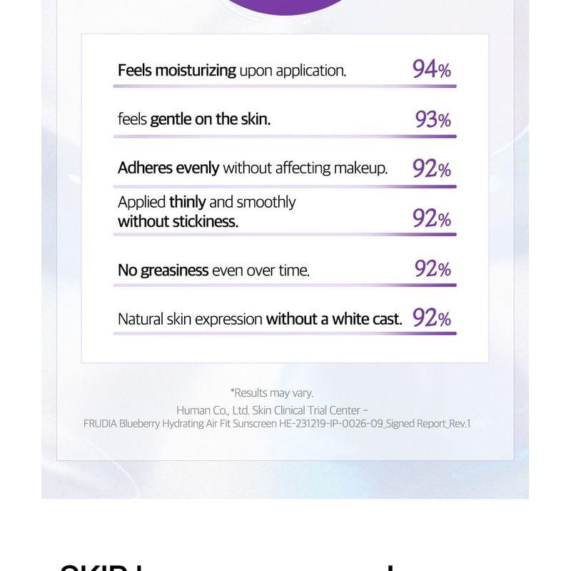 FRUDIA - Blueberry Hydrating Air Fit Sunscreen