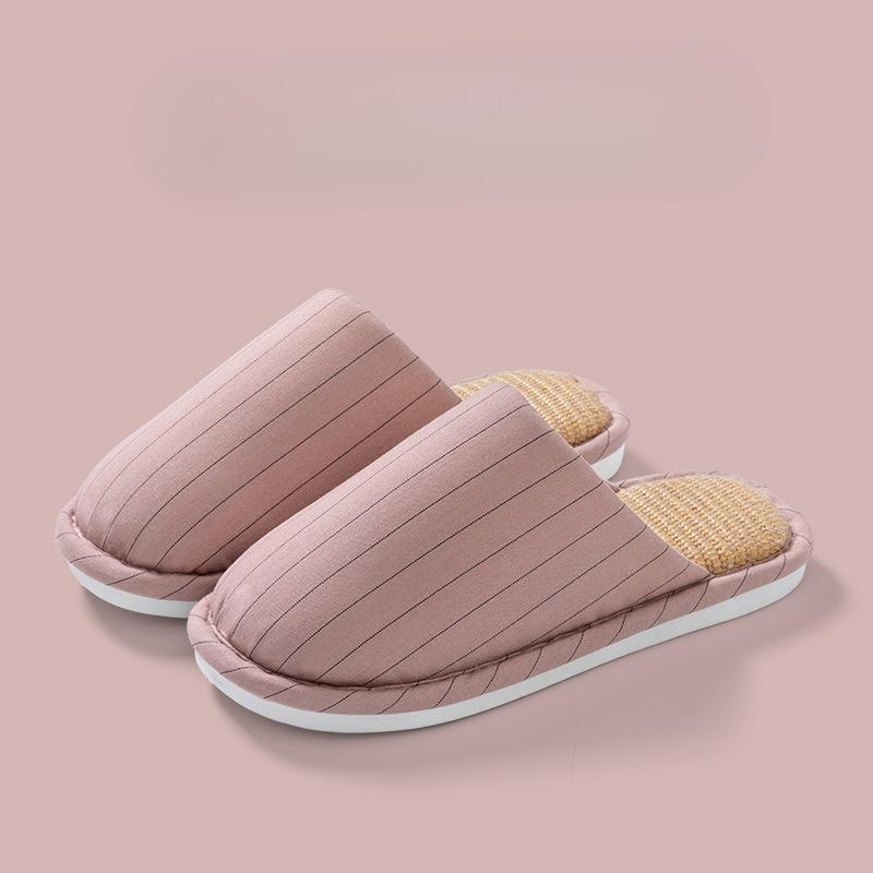 Couple Shoes, Indoor Silent and Anti-slip Cotton Slippers for Home Use