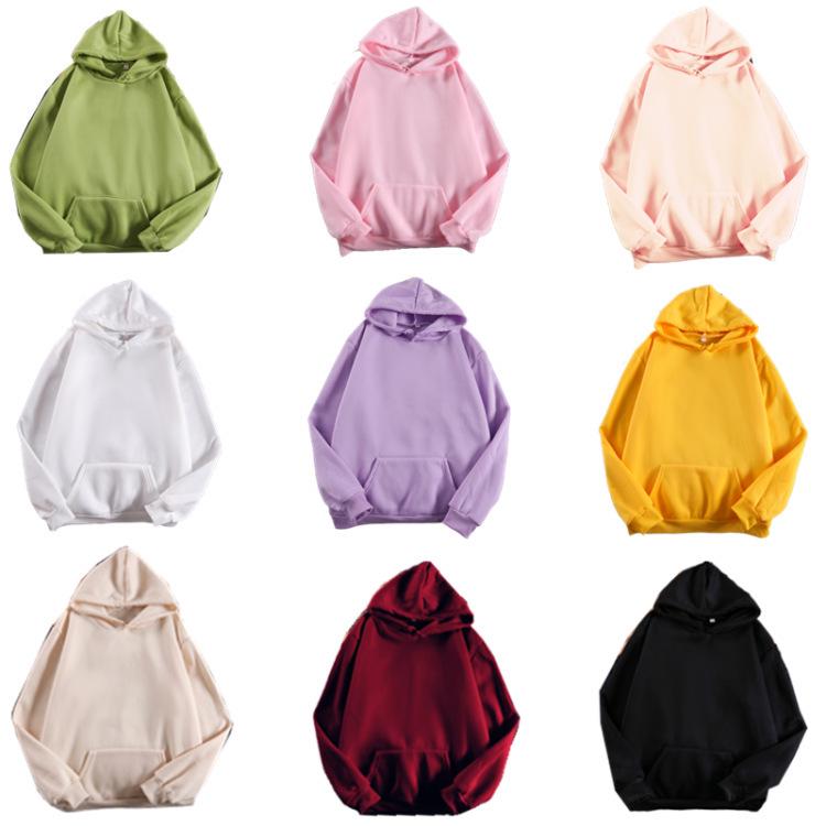 Unisex Fleece-Lined Hoodie: Thick, Loose-Fit, Long Sleeve Sweatshirt with Drawstring for Couples