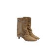 Wasteland retro belt buckle soft leather trouser boots women's new pointed temperament short boots medium tube knight boots tide