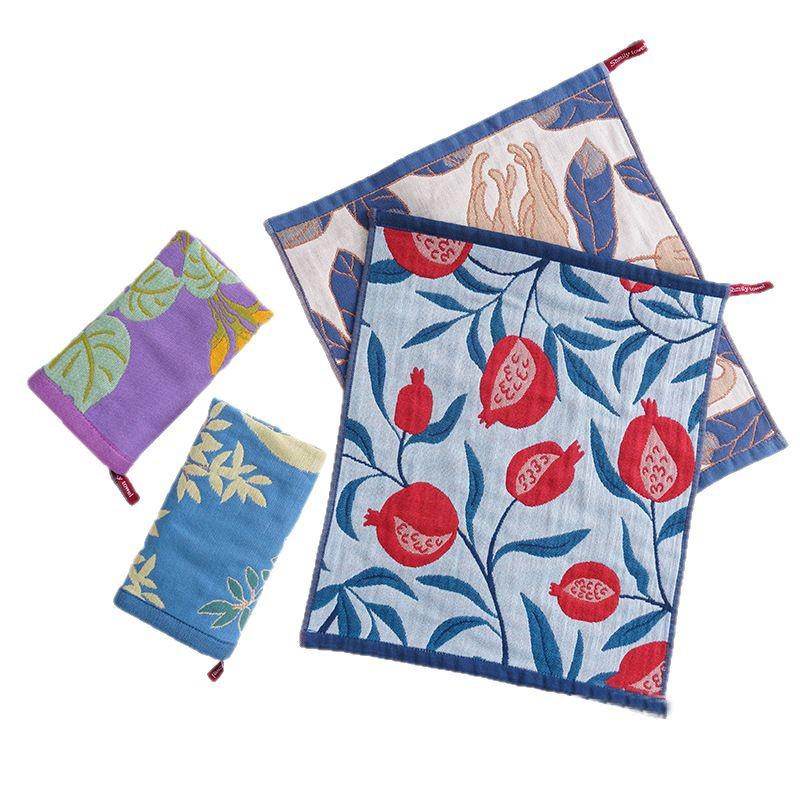 34x40cm Large Hand Towel Kitchen Towel 4Layer Cotton Gauze Pure Cotton Dish Cloth Quick Dry Decorative Tea Towel Home Restaurant