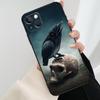 Crow Raven Dark Skull Case For iPhone 12 11 13 14 15 16 Pro Max Mini Cover For iPhone XR X XS Max Plus Phone Case