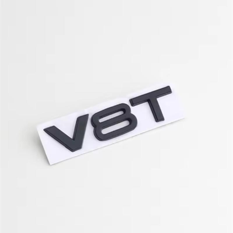 2026 Hot Metal Car Fender Side Emblem V6T V8T Logo For Audi S4 A4 B7 V6T Sticker A6 Golf 4 C7 SQ7 Q8 R8 S8 RS8 V8T Badge Accessories