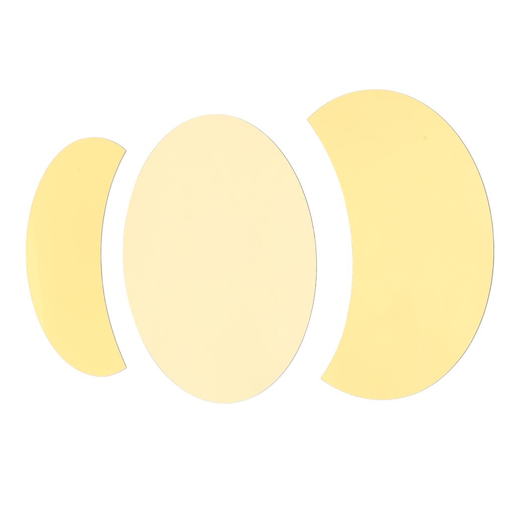 Acrylic Mirror Wall Sticker Sun Half Moon Shape Decorative Background Decal for Home Use