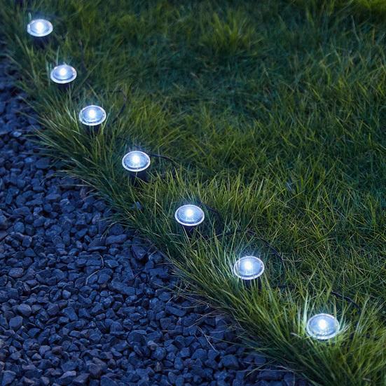 30Pcs Solar Ground Lights, Waterproof Garden Disk Lights, Solar Powered Pathway Lights, In-Ground Landscape Lighting for Lawn Patio Garden Walkway