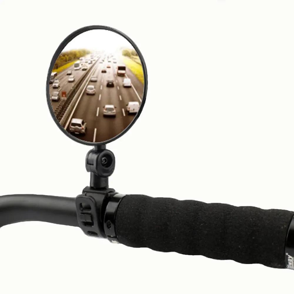 

360°Bicycle/Motorcycle Rearview Mirror Wide Angle Convex Mirror Universal Detachable Silicone Rearview Mirror Decoration