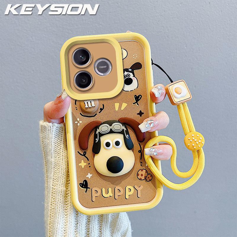 

KEYSION Shockproof Case for HONOR X5c Plus with Lanyard Soft Silicone Cute 3D Cartoon Doll Phone Cover for Huawei Honor X5c for Honor X5c