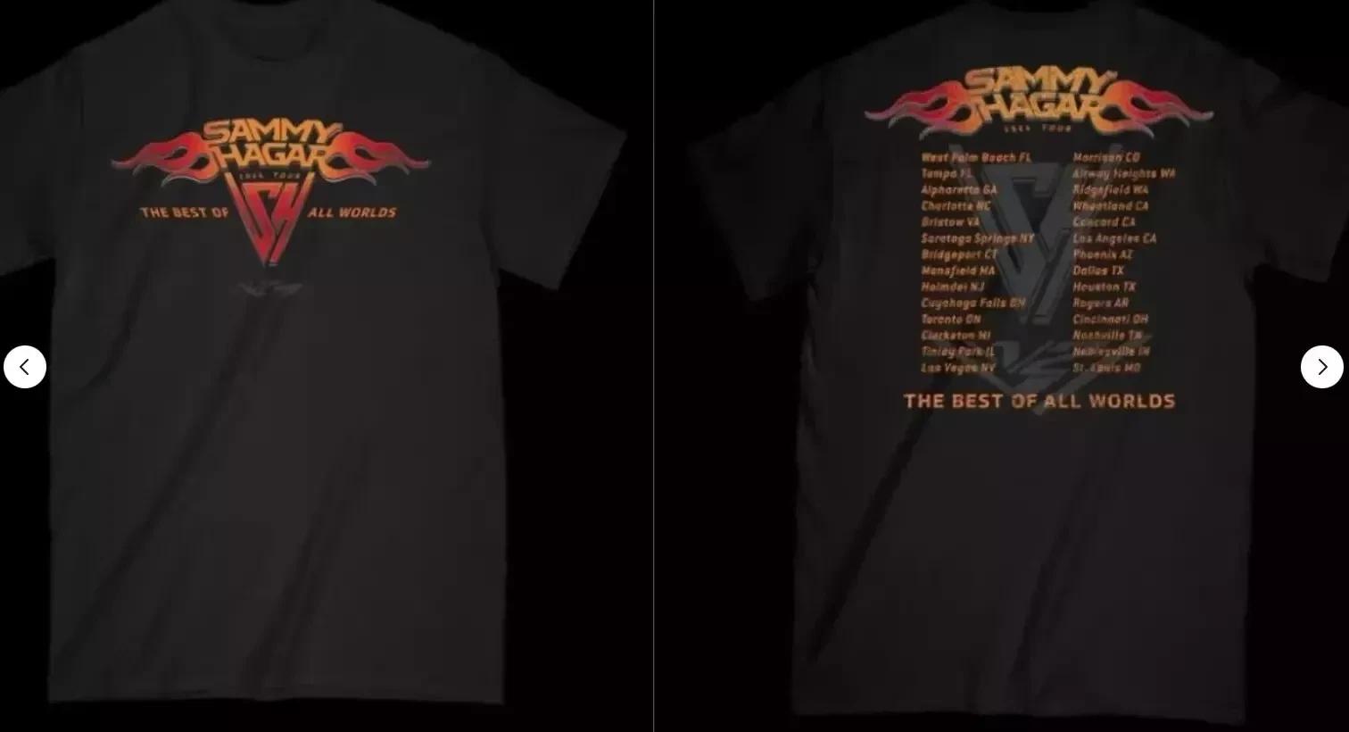 SAMMY HAGAR 2024 THE BEST OF ALL WORLDS EXCLUSIVE TOUR T-Shirt 3XL