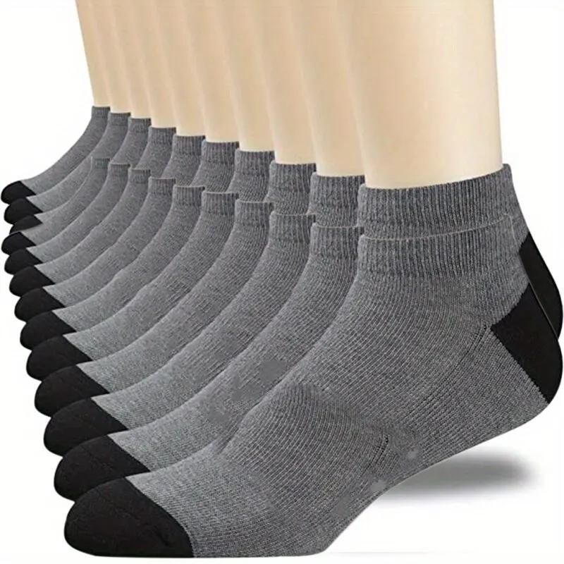 10 Pairs Men Socks Men s Fashion Cotton Breathable Comfortable Ankle Summer White Socks One Size