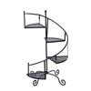 Supporto per Piante da Terra a Più Livelli in Ferro, Scaffale Portavasi per Fiori da Giardino per Balcone Patio, Rastrelliera Espositiva Rustica a Griglie Multiple, Robusto