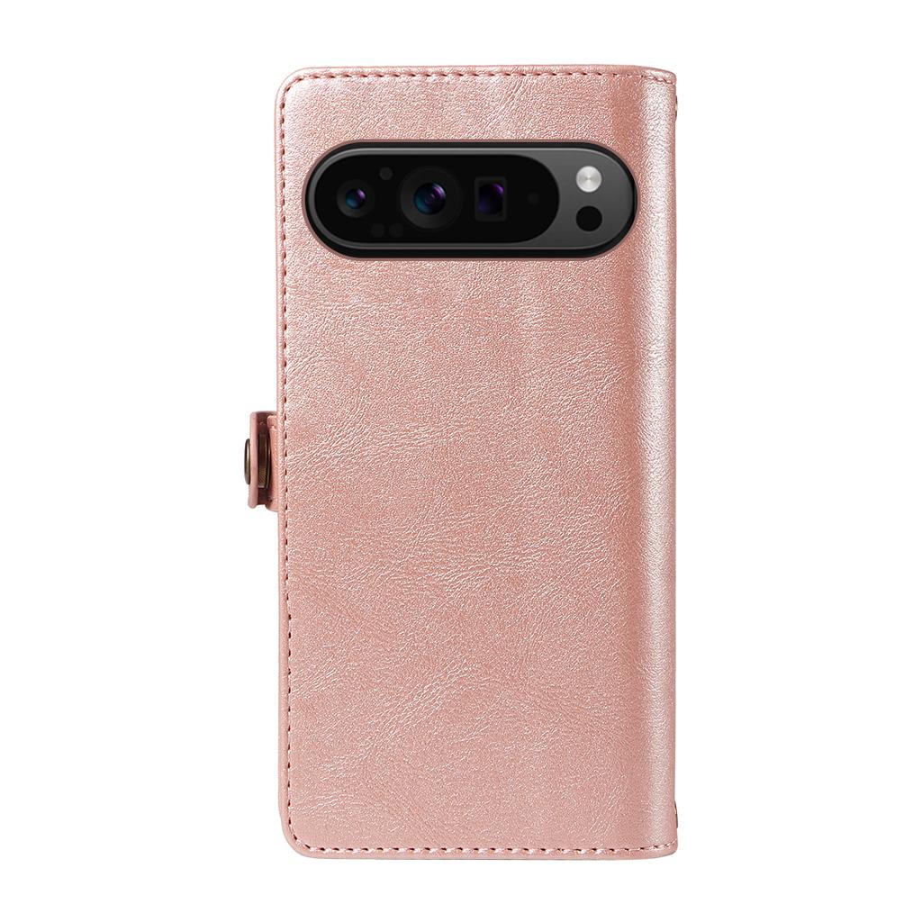 For Google Pixel 10 Pro/Google Pixel 9/Google Pixel 9 Pro/Google Pixel 10 Case YIKATU YK-008 Zipper Wallet Leather Phone Cover with Shoulder Strap