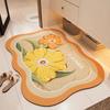 Tappetino assorbente in terra di diatomee per bagno, tappetino per porta del WC, tappetino per pavimento del WC, tappeto per WC