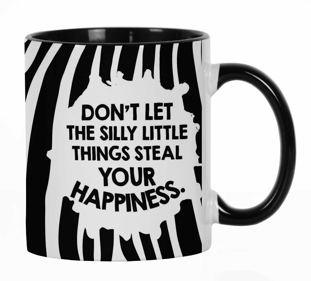 Inkdotpot Don't Let The Silly Little Things Steal Your Happiness 11 Oz Ceramic Coffee Mug Funny Quotes Employee Boss Coworkers Birthday