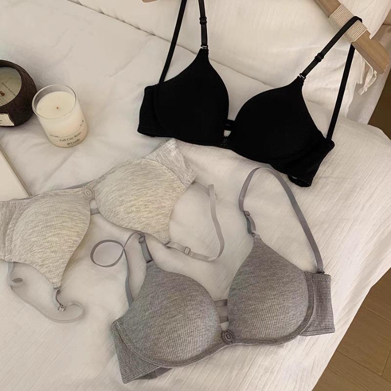 Women's Seamless Front Closure Bra Wireless Thin Padded Beauty Back Deep Backless Sexy Everyday Bra