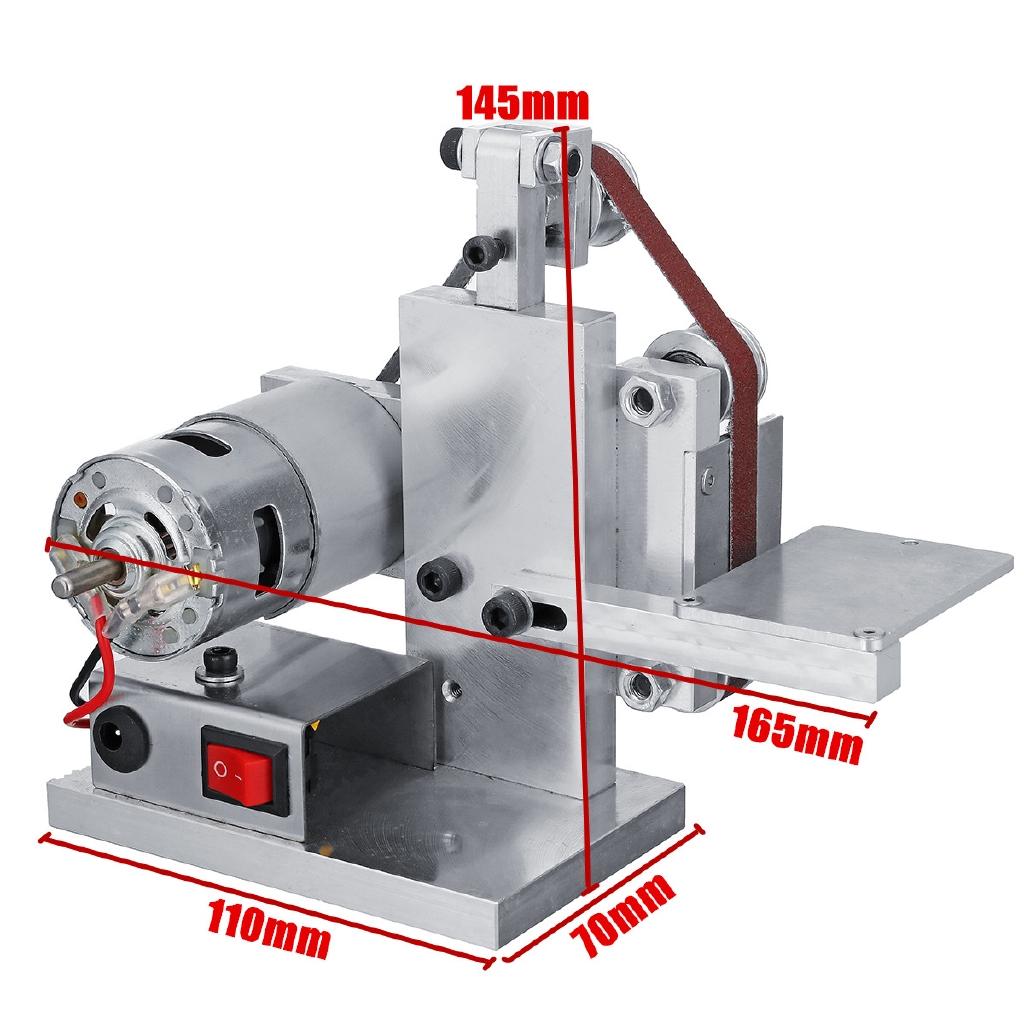 DIY Belt Sander Desktop Grinder Polishing Grinding Sharpening Machine Mini Buffer Electric Angle Grinder With 10 Belts New