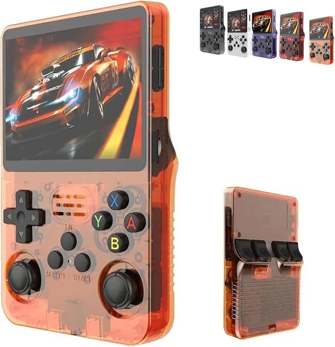 R36s Handheld Game Console - 3.5-inch IPS screen, supports over 15000+ games and 12 emulators (64GB)