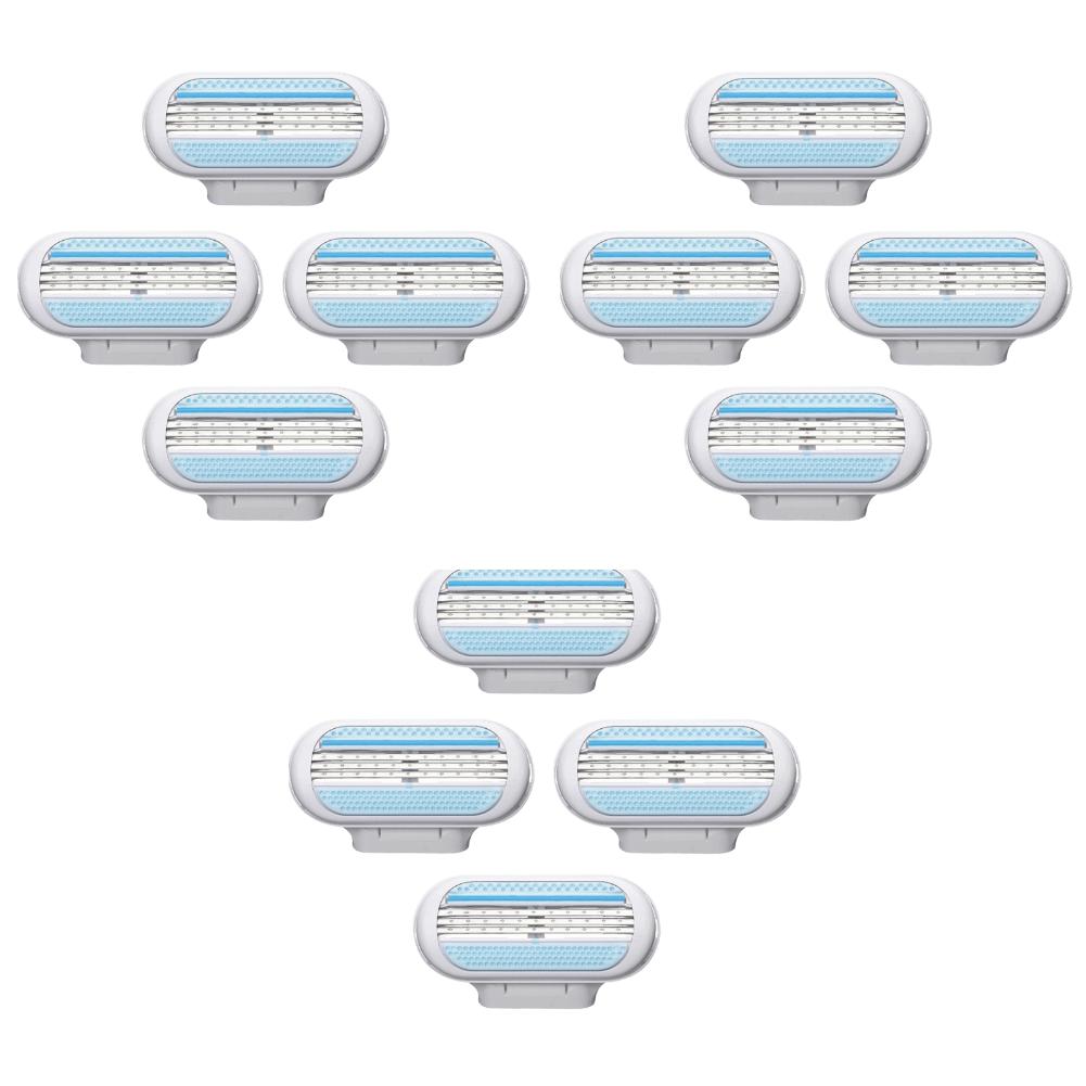 4-20PCS Women Razor Blades 3-Layer Safety Blade Shaver Head Hair Remover Replacement Head Female Shaving Blades for Venus Razor