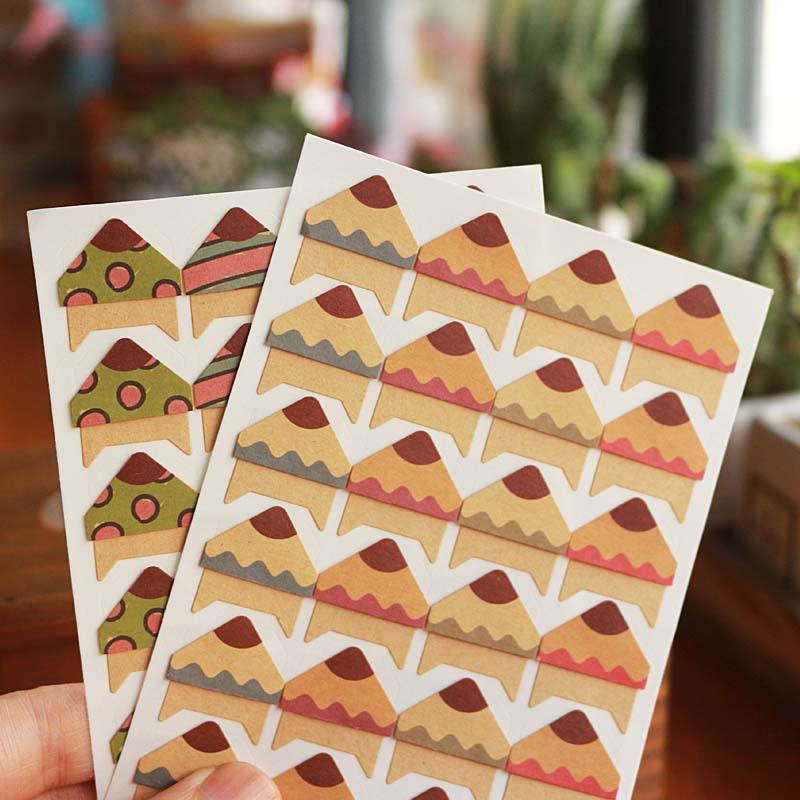 Vintage Çiçek Fotoğraf Köşe Çıkartmaları - Çin Cumhuriyeti Altın Çağ Serisi (Kendin Yap Sığır Derisi)